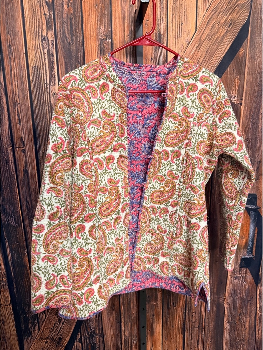 Reversible Paisley Patterned Cardigan best for a small/medium